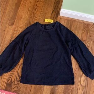 Navy velvet long sleeve